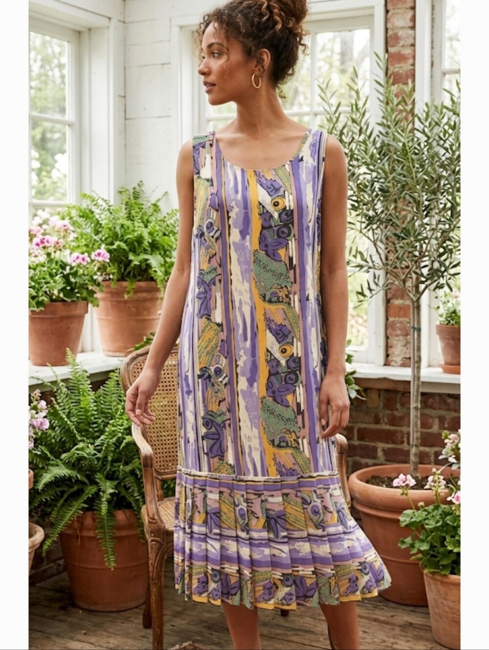 Women’s Purple Floral Dress - Size 18